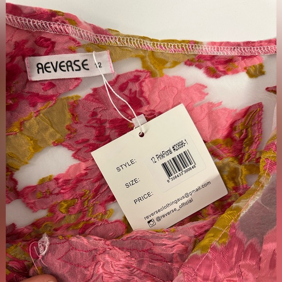 NWT floral Reverse Bradley Mini Dress - Picture 2 of 8